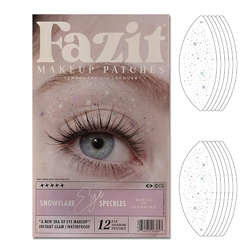 Fazit Makeup Patches - Snowflake Eye Speckles - Glow Up Make-Up Patches - Cute Glitter Makeup Accessories for Women - Cosmetic Glitter for Face