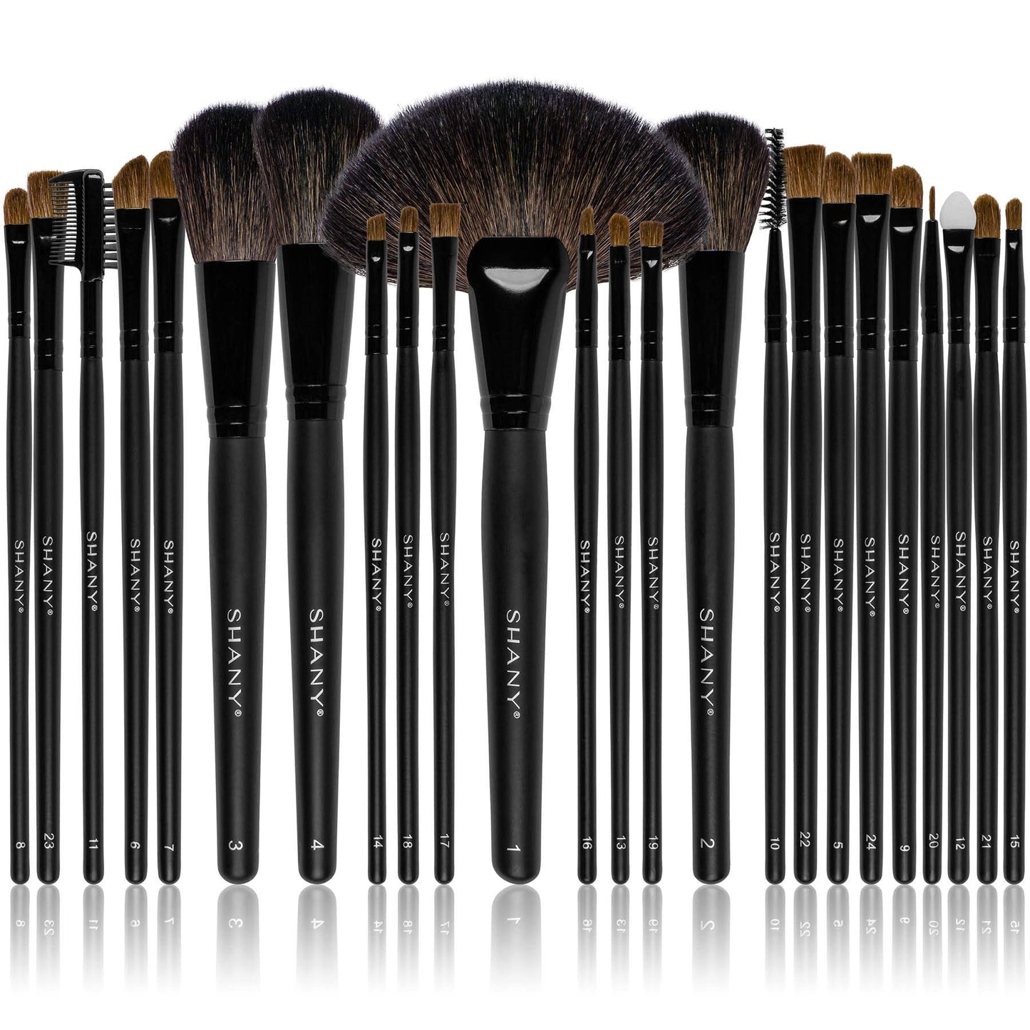 SHANY Makeup Brush Set Studio Quality Total Pro Make up Brushes with Pouch- Cosmetics applicator for Foundation, Powder, Eyeshadow, Concealer, Liner
