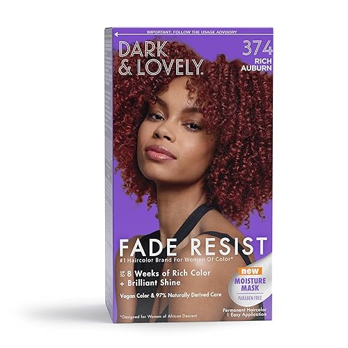SoftSheen-Carson Dark and Lovely Fade Resist Rich Conditioning Hair Color, Permanent Hair Color, Up To 100 percent Gray Coverage, Brilliant Shine