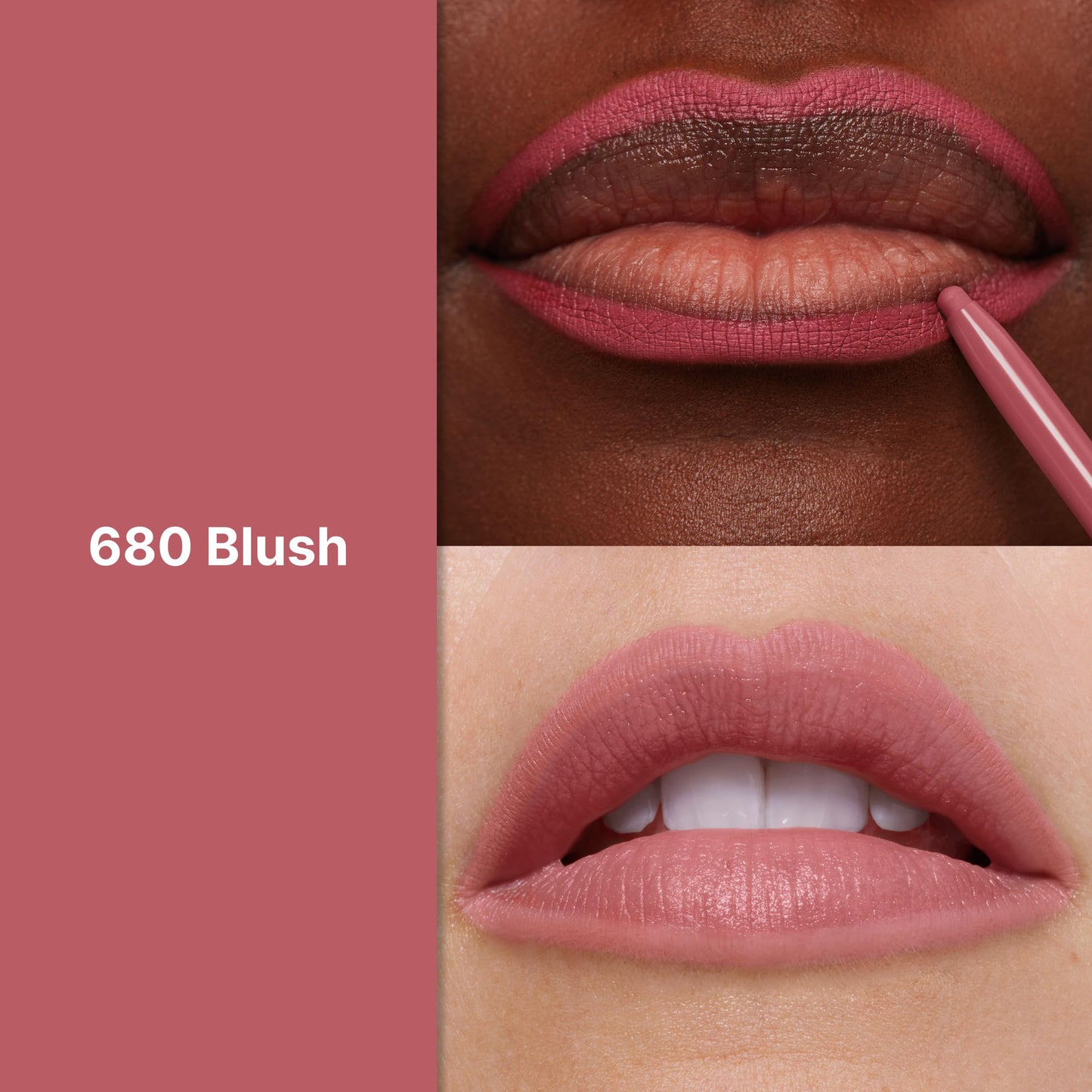 Revlon Colorstay Lip Liner Makeup with Built-in-Sharpener, Longwear Rich Colors, Stocking Stuffer for Women, 680 Blush, 0.01 oz