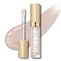 REVLON Super Lustrous Glimmer Gloss, Non-Sticky Lip Gloss, High-Shine Finish, Plant-Based Glitter, 001 Diamond Drama, 0.13 fl oz