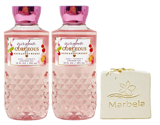 Bath & Body Works Gingham Gorgeous - Pack of Two - Shower Gel With Wild Jasmine Soap. Beauty & Personal Care Bath & Body Works