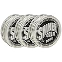 Shiner Gold Pomade | Strong Hold | High Shine | Water-based | Coconut Scent, 4oz. Pack of 3