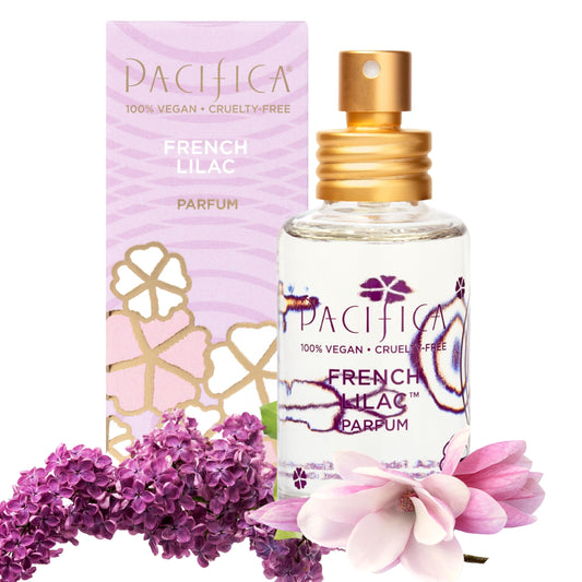Pacifica French Lilac Spray Perfume - Clean Vegan Floral Fragrance for Women, Fresh-Cut Lilac & Powdery Magnolia Notes, Long-Lasting Romantic Spring
