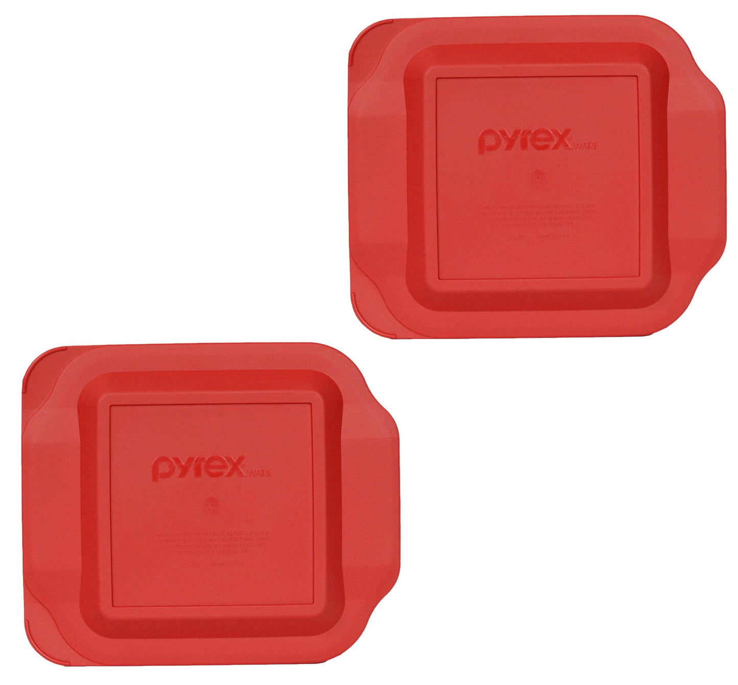 Pyrex 222-PC 2qt Red Food Storage Replacement Lid (2-Pack) - Made in USA