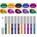 KYDA 10 Colors Lipstick Set, 5 Matte Velvet & 5 Shimmer Metallic Lips Color, Non-Stick Cup Long Wear Lip Glaze, High Pigmented Lipstick Cosmetic Gift