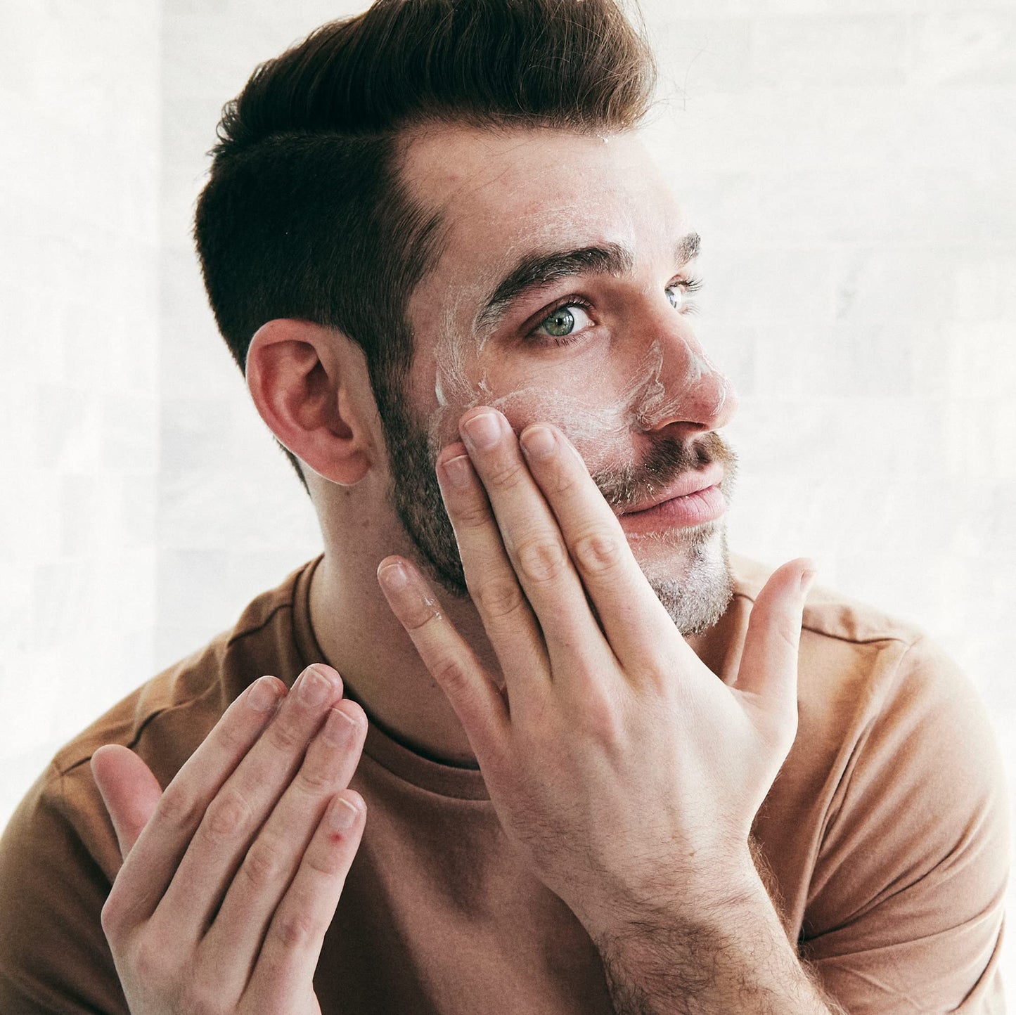 Brickell Men's Clarifying Gel Face Wash for Men, Natural and Organic Rich Foaming Daily Facial Cleanser Formulated With Geranium, Coconut and Aloe