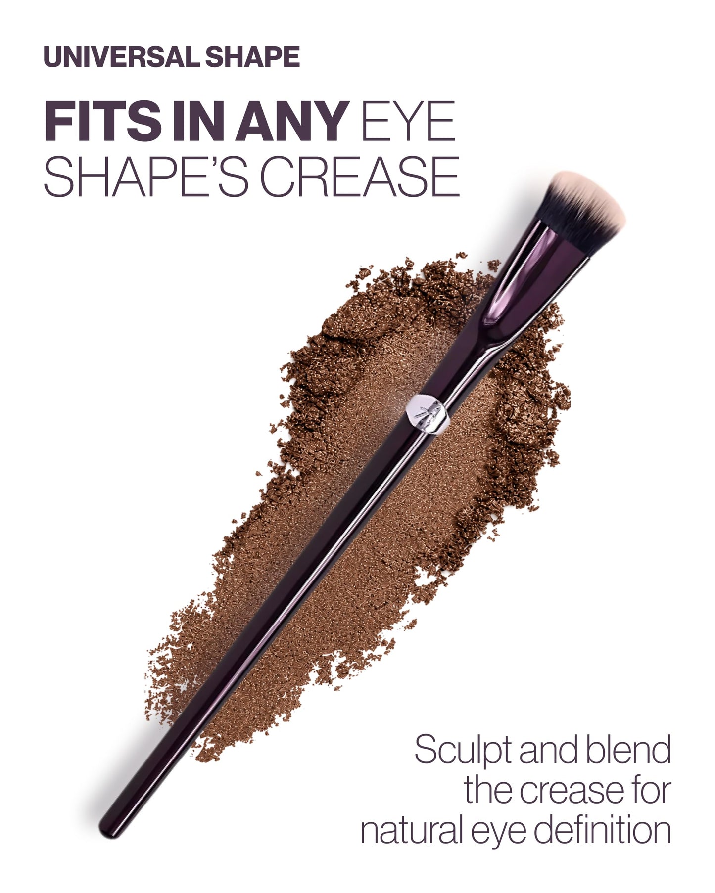 Anisa Beauty Eye Crescent Crease Brush | Professional Soft Dense Vegan Brush for Blending Cream, Liquid, and Powder Eyeshadow | Crescent Head Shape