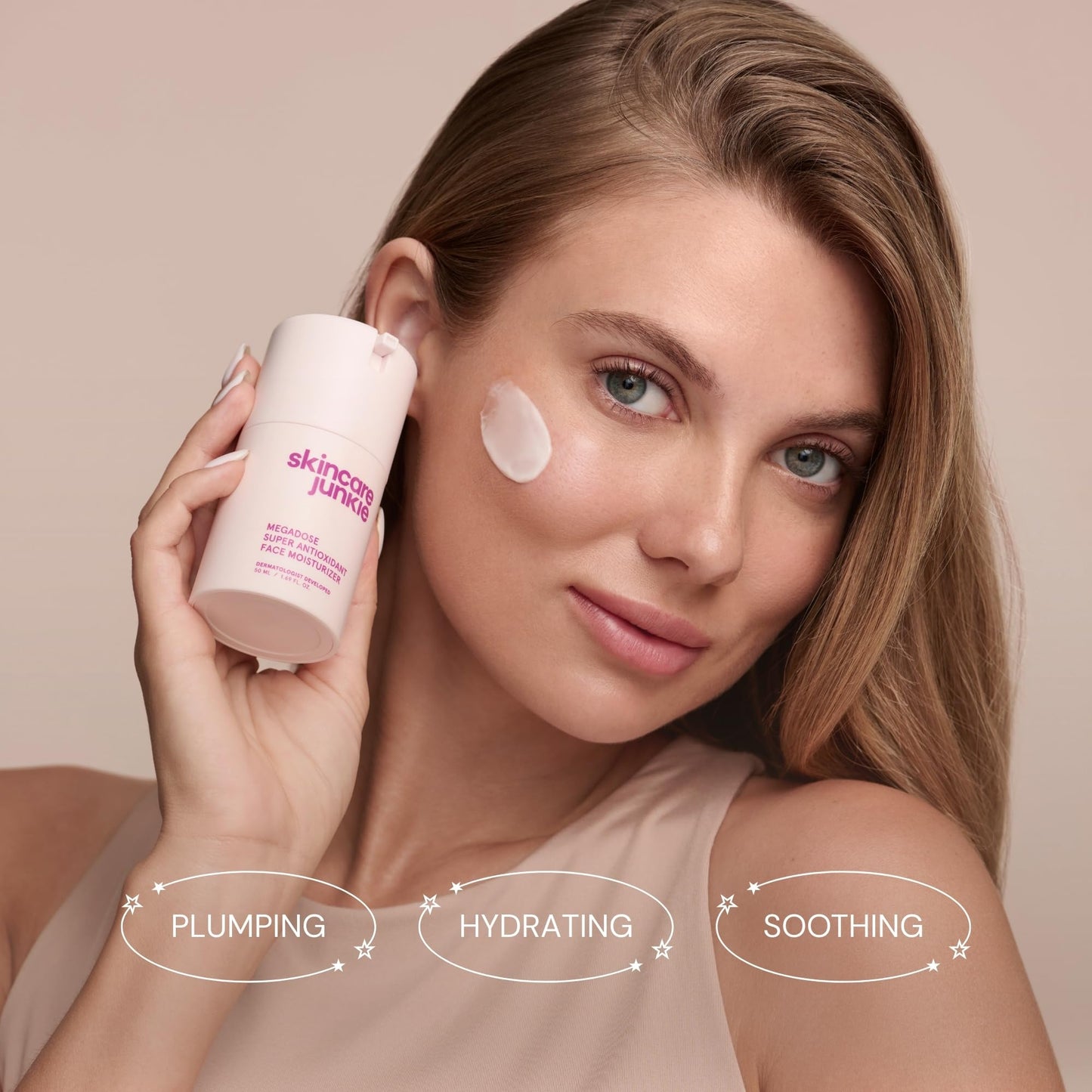 Skincare Junkie Megadose Super Antioxidant Face Moisturizer for oily, acne-prone, normal, sensitive, and combination skin, Dermatologist developed