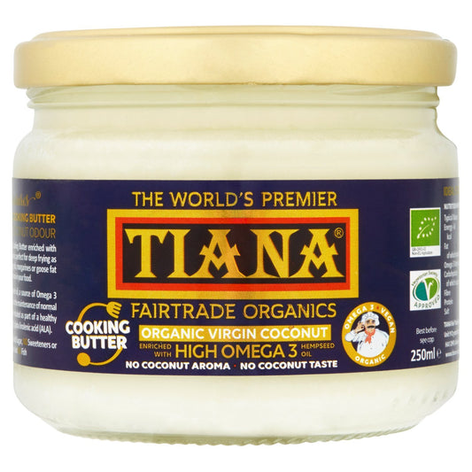 Tiana Organic High Omega 3 Coconut Butter 250 ml