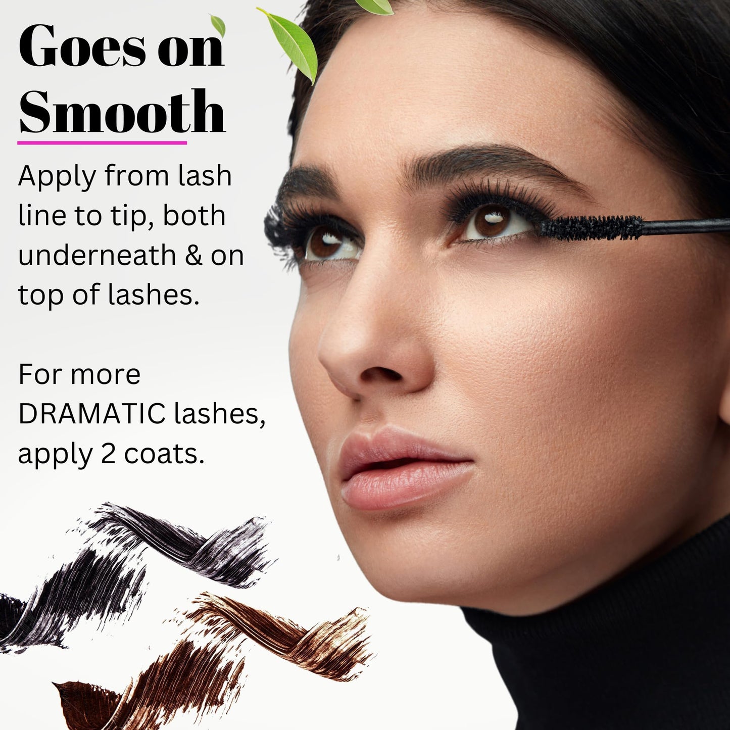 Fifth & Skin NATURLASH Natural Mascara (BLACK) Hypoallergenic for Sensitive Eyes - New Formula - New Packaging! Vegan - Cruelty, Gluten, Nut & Paraben