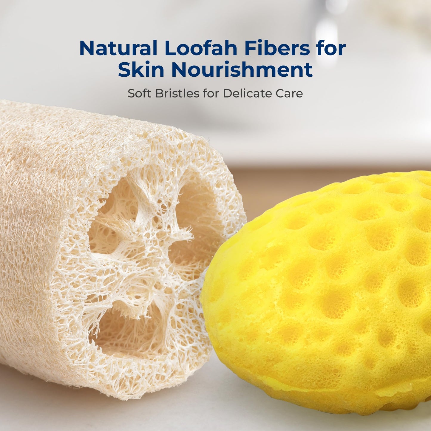 Serenelife Loofah and Sponge - Exfoliating Scrubber for Body Care in Bath Spa Shower, Remove Dead Skin, Great for Bathing and Scrubbing, Bathroom