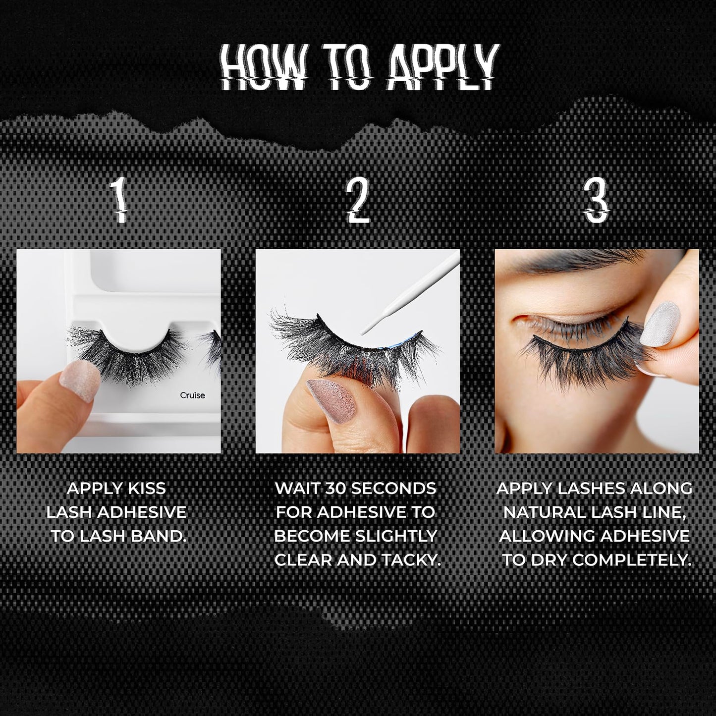 KISS Rebel, False Eyelashes, 'Volume Up', 12mm, Includes 1 Pair Of Lash, Easy to Apply, Reusable Lash Clusters