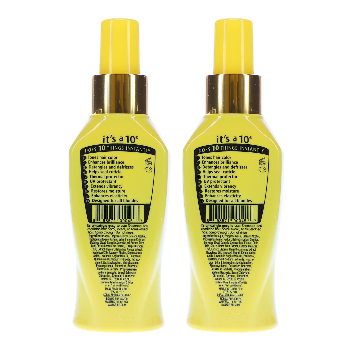 ITS A 10 by It's a 10 MIRACLE LEAVE IN PRODUCT FOR BLONDES 4 OZ (Package Of 2)