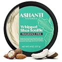 Ashanti Naturals Scented Whipped Shea Butter for Skin | African Body Butter for Women w/Coconut, Almond Oil(Fragrance Free Souffle, 8 oz)