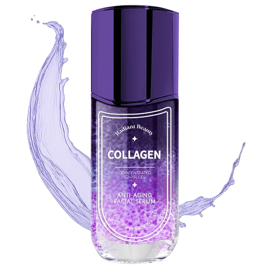 Radiant Beauty Collagen Anti-Aging Facial Serum - Deeply Moisturizing & Smoothing, Diminishes Dark Spots & Wrinkles - Dermatologist Tested, Korean