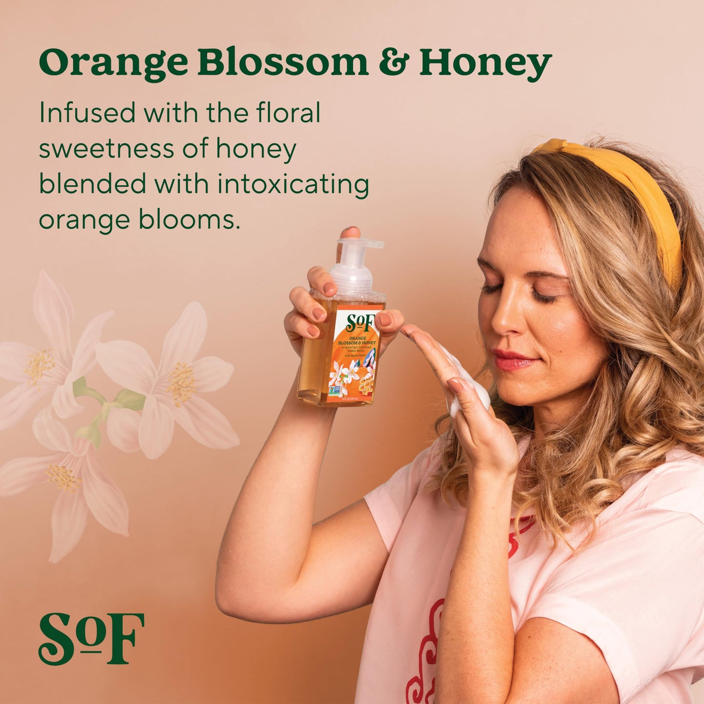 South Of France SoF Hydrating Foaming Hand Wash - With Organic Agave Nectar & Coconut Oil- Vegan & Non GMO- Free From Phthalates, Sulfates & Parabens