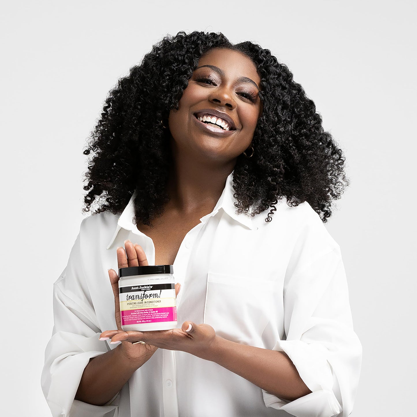 Aunt Jackie's Curls and Coils Transform Hydrating Leave-In Creme Conditioner for All Hair Types and Textures, 15 oz Beauty and Personal Care Aunt Jackie's