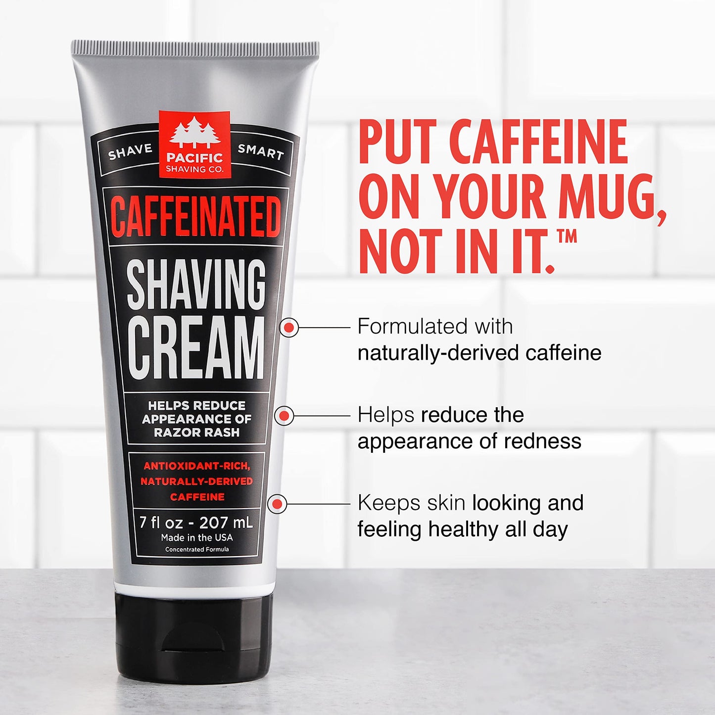 Pacific Shaving Company Caffeinated Shaving Cream & Aftershave Set - Shave Kit for Men - Antioxidant + Caffeine Enriched Shave Cream + Aftershave…