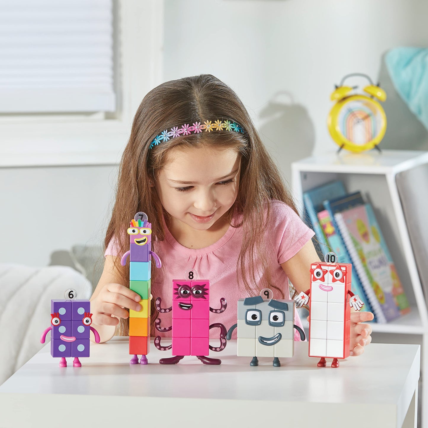 hand2mind Numberblocks Friends Six to Ten – Action Figure Set of Counting Blocks, Math Toys & Figurines for Toddlers, Kids Ages 3+, Birthday Gift