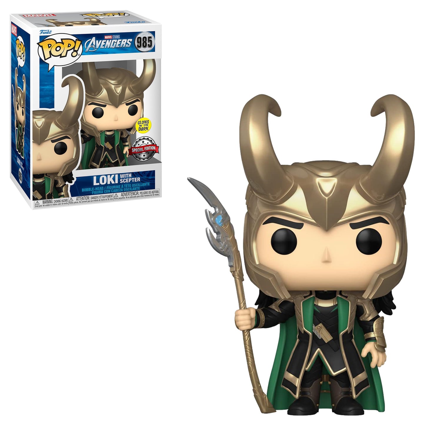 Funko Loki with Scepter (Glow in The Dark) (Special Edition Exclusive)