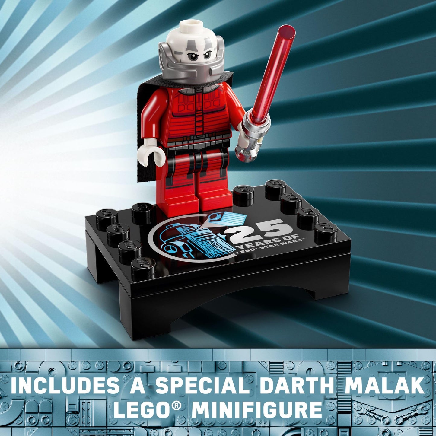 LEGO Star Wars R2-D2 Building Toy Set 75379 with 25th Anniversary Darth Malak Minifigure, Display or Play Model for Kids Ages 10+