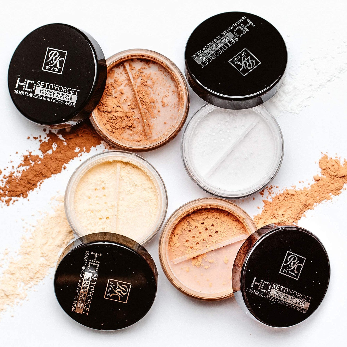 Ruby Kisses Loose Setting Powder 0.4oz, Weightless, Smooths, Mattifying Finish and Shine Control, Pure Silica Mineral Powder (Banana)