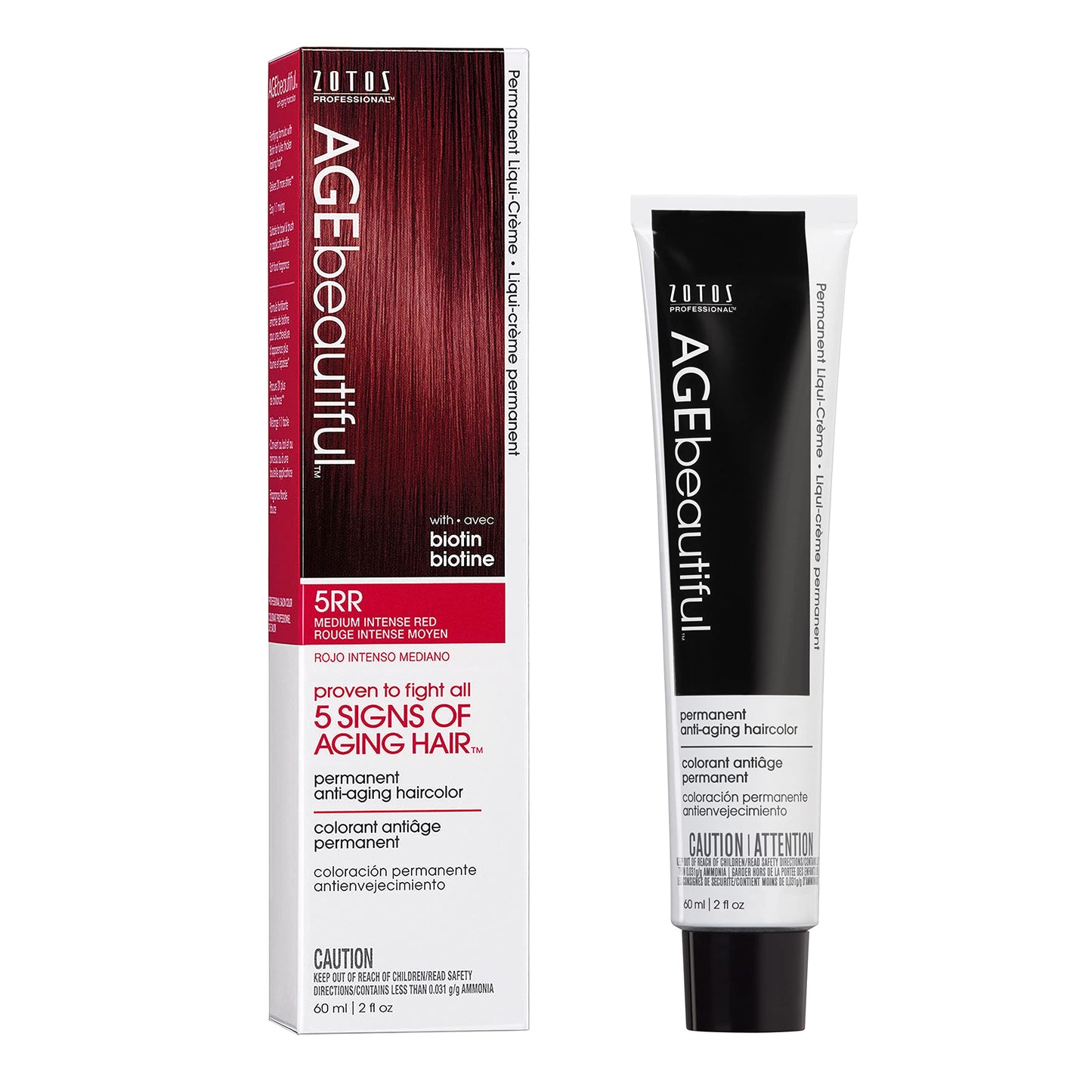 AGE beautiful Permanent Hair Color Dye Liqui Creme | 100% Gray Coverage | Anti-Aging Haircolor | Biotin for Thicker, Fuller Hair | Professional Salon