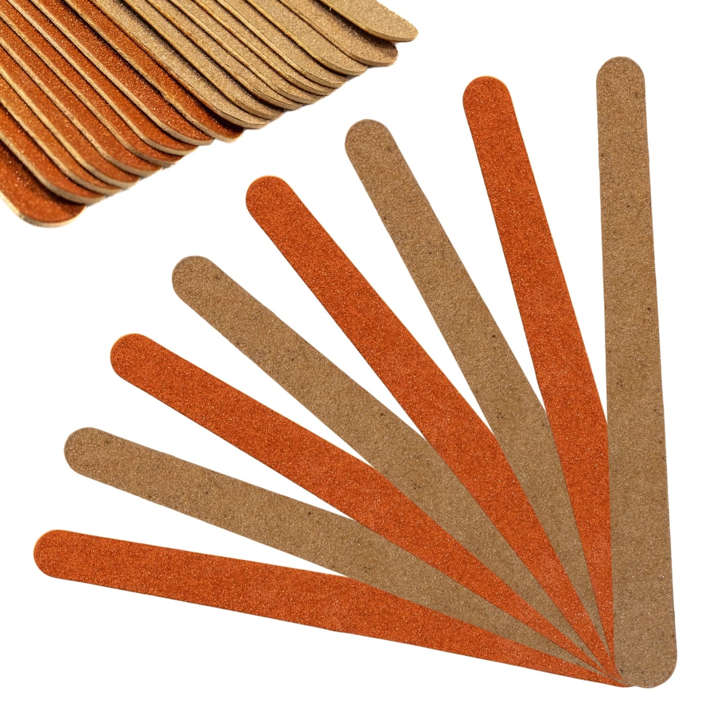 Vakly Professional Nail Files [144 Pack] Emery Boards - Dual Sided 180 Grit Nail Buffering File - Compact Reusable Double Sided Tool for Manicure