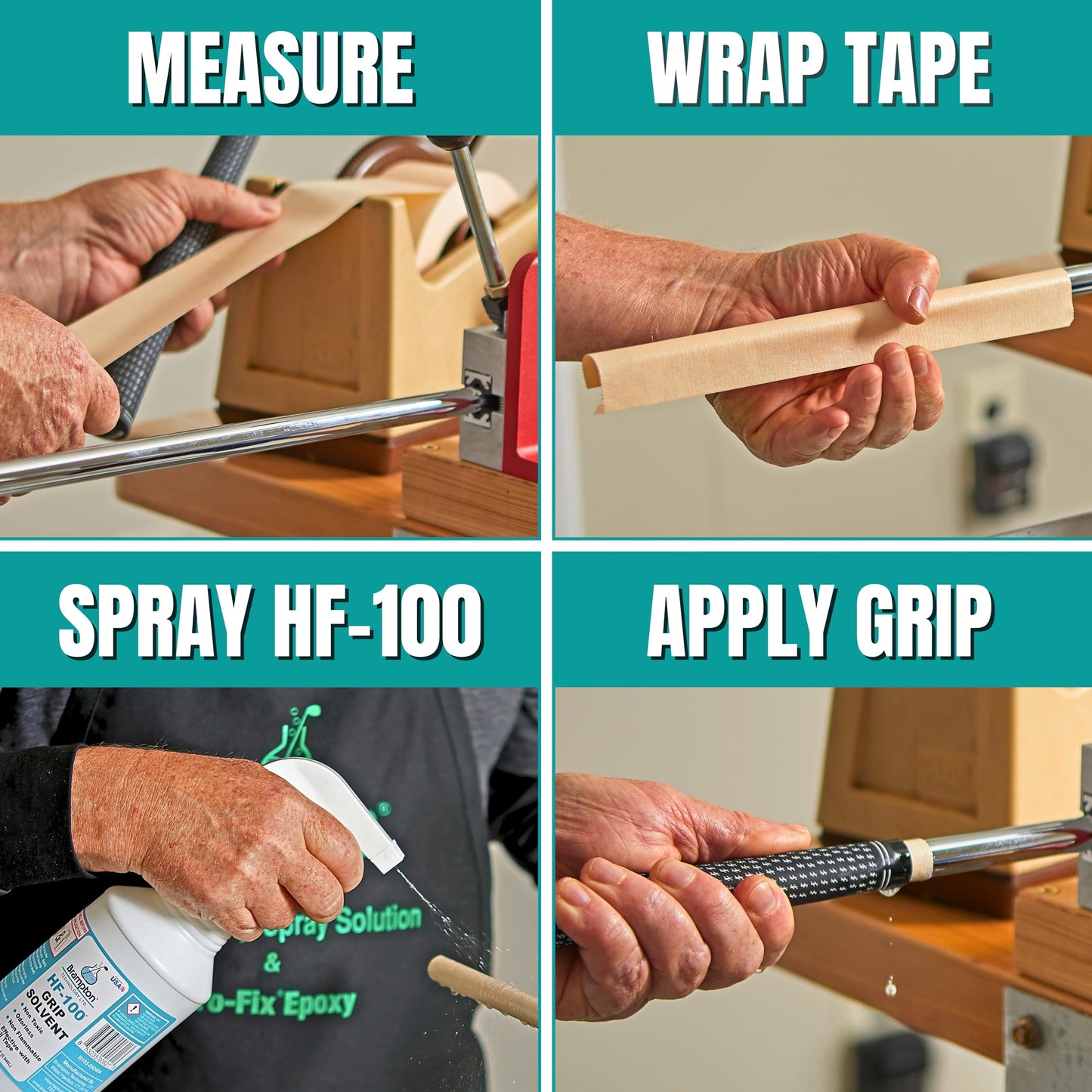Brampton HF-100 Premium Golf Grip Solvent for Regripping Golf Clubs and Golf Grip Repair - Shake and Spray Golf Grip Solution - Non-Toxic…