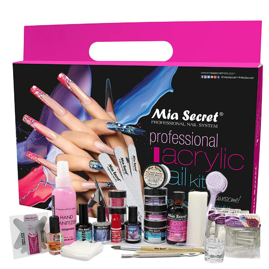 Mia Secret Professional Acrylic Nail Kit – Complete Beginner Set with Everything for Acrylic Nails, Full Kit de Uñas Acrílicas Completo
