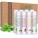 8-Pack Premium Beeswax Lip Balm by Naturistick | Chemical-Free, 100% Natural Chapstick for Dry, Chapped Lips | Made with Coconut Oil, Shea Butter
