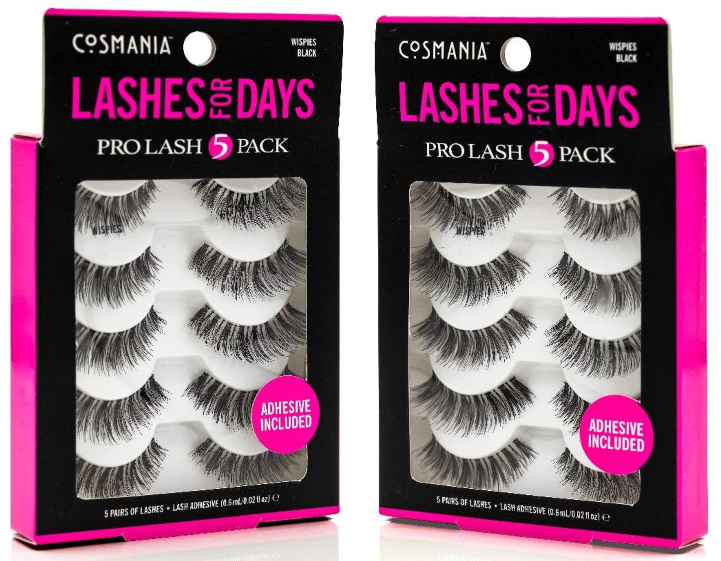 Cosmania Lashes for Days False Eyelashes (Wispies) - Easy to Apply, Gives Lashes Soft, Wispie Look | Noticeably Fuller Looking Lashes | Adhesive