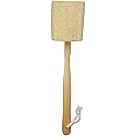 Natural Exfoliating Loofah luffa loofa Bath Brush On a Stick - with Long Wooden Handle Back Brush for Men & Women - Shower Sponge Body Back Scrubber