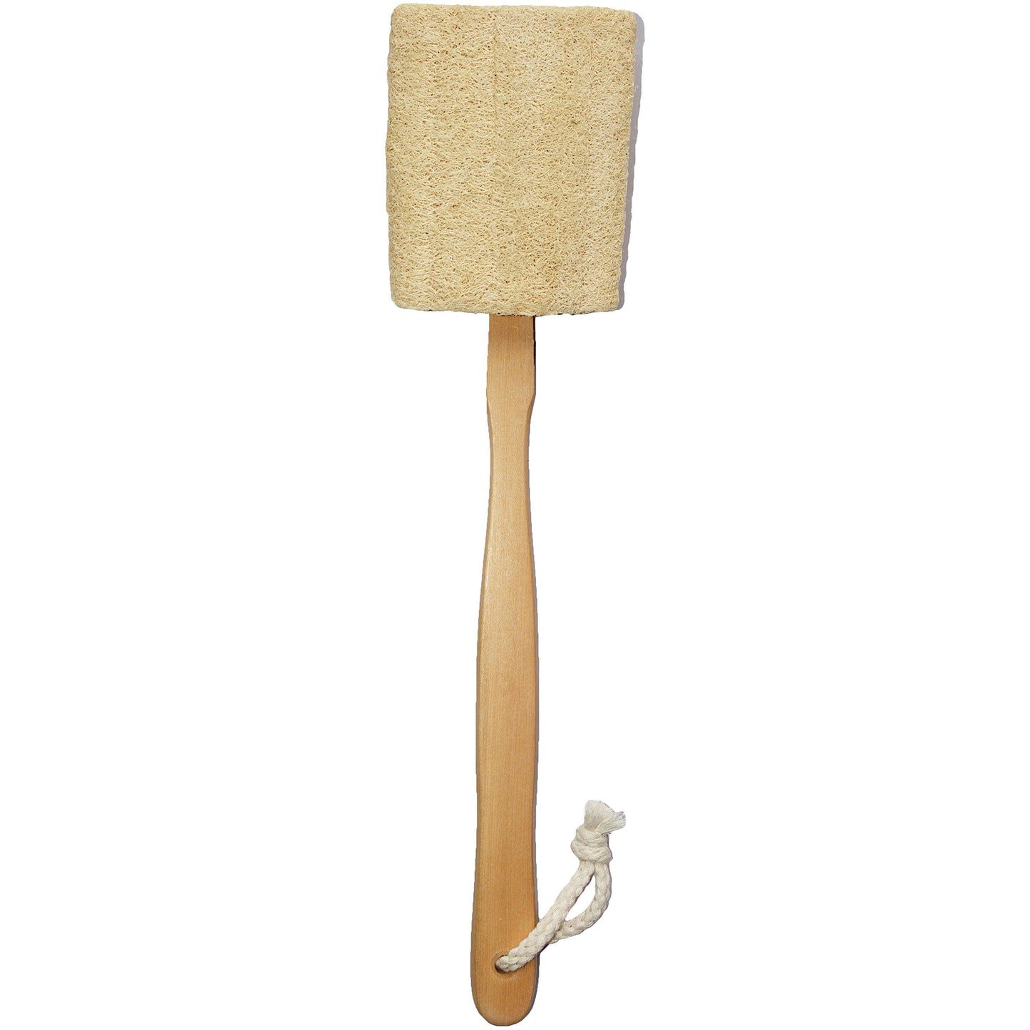 Natural Exfoliating Loofah luffa loofa Bath Brush On a Stick - with Long Wooden Handle Back Brush for Men & Women - Shower Sponge Body Back Scrubber