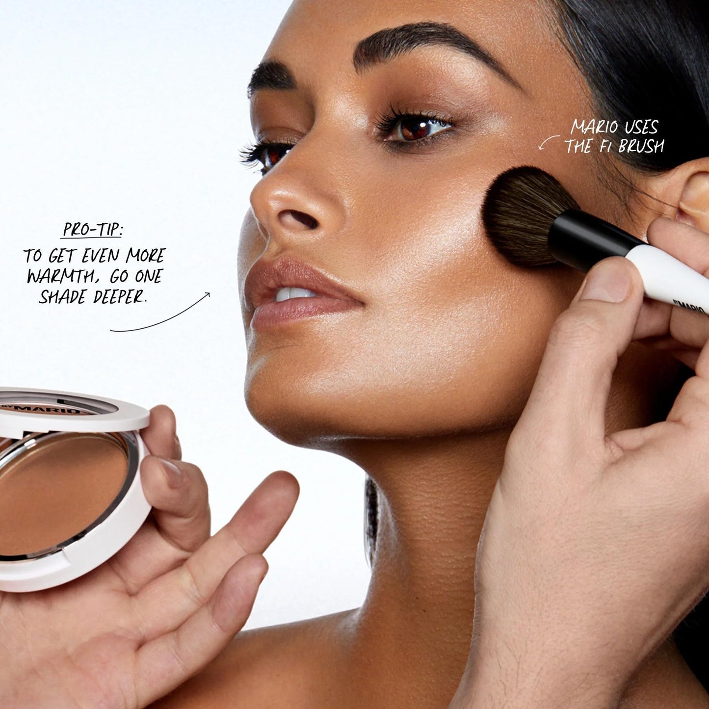 MAKEUP BY MARIO SoftSculpt Transforming Skin Enhancer in Medium Shade 3-in-1 Cream Bronzer Balm, Light to Med Coverage, Dewy Finish, Non-Comedogenic