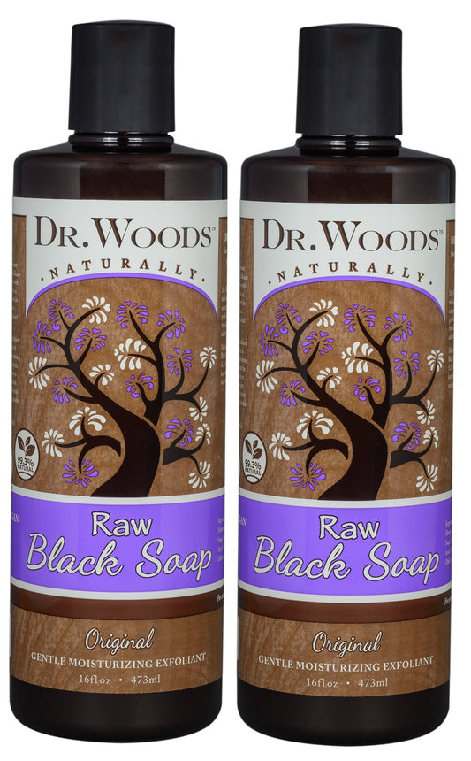 Dr. Woods Raw Liquid Black Soap with Organic Shea Butter, Body Wash for Men and Women, Gentle Exfoliant, Natural Cleanser for Face, Hands, and Body Beauty & Personal Care Dr. Woods