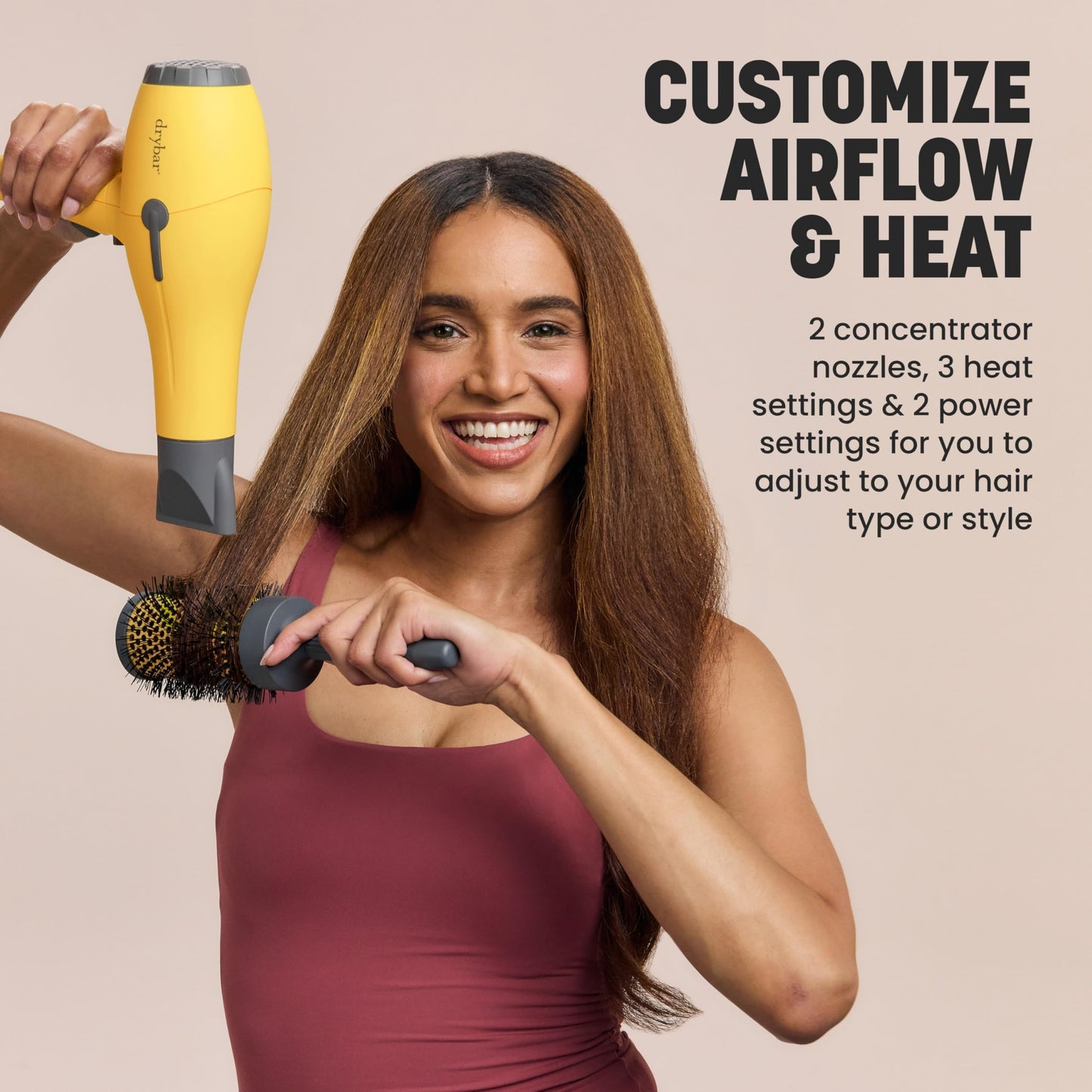 Drybar The Buttercup Blow-Dryer - Faster Drying, More Shine, Less Frizz - Ultra Powerful yet Lightweight Professional Hair Dryer