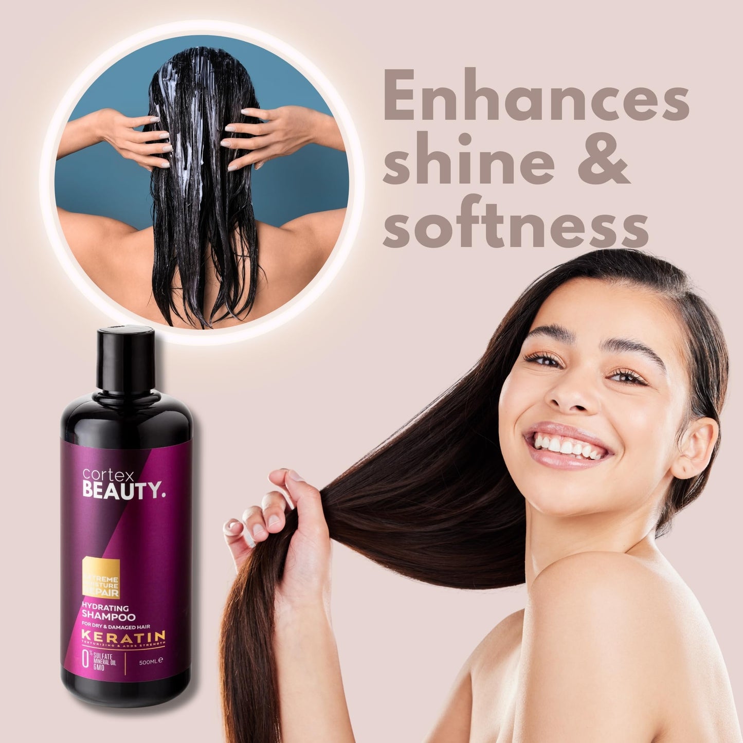 Cortex Beauty | Keratin Hydrating Shampoo and Strengthening Conditioner Set