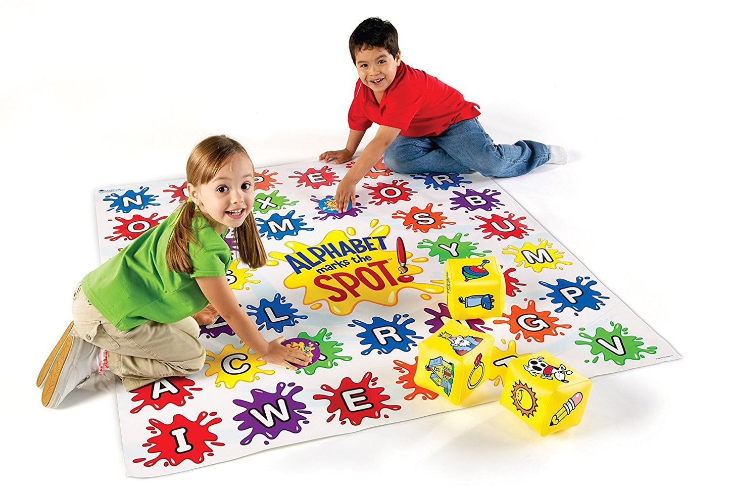 Learning Resources Alphabet Marks The Spot Floor Mat, 34 Piece Set, Ages 5+, Letters, Sounds, Alphabet Game,Spelling Games