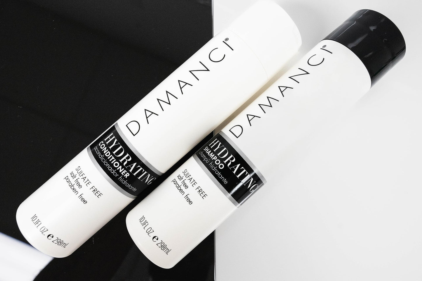 Damanci Hydrating Shampoo and Conditioner Duo, Sulfate Free Shampoo and Conditioner for Dry Hair, with Keratin and Collagen, Paraben and Salt Free