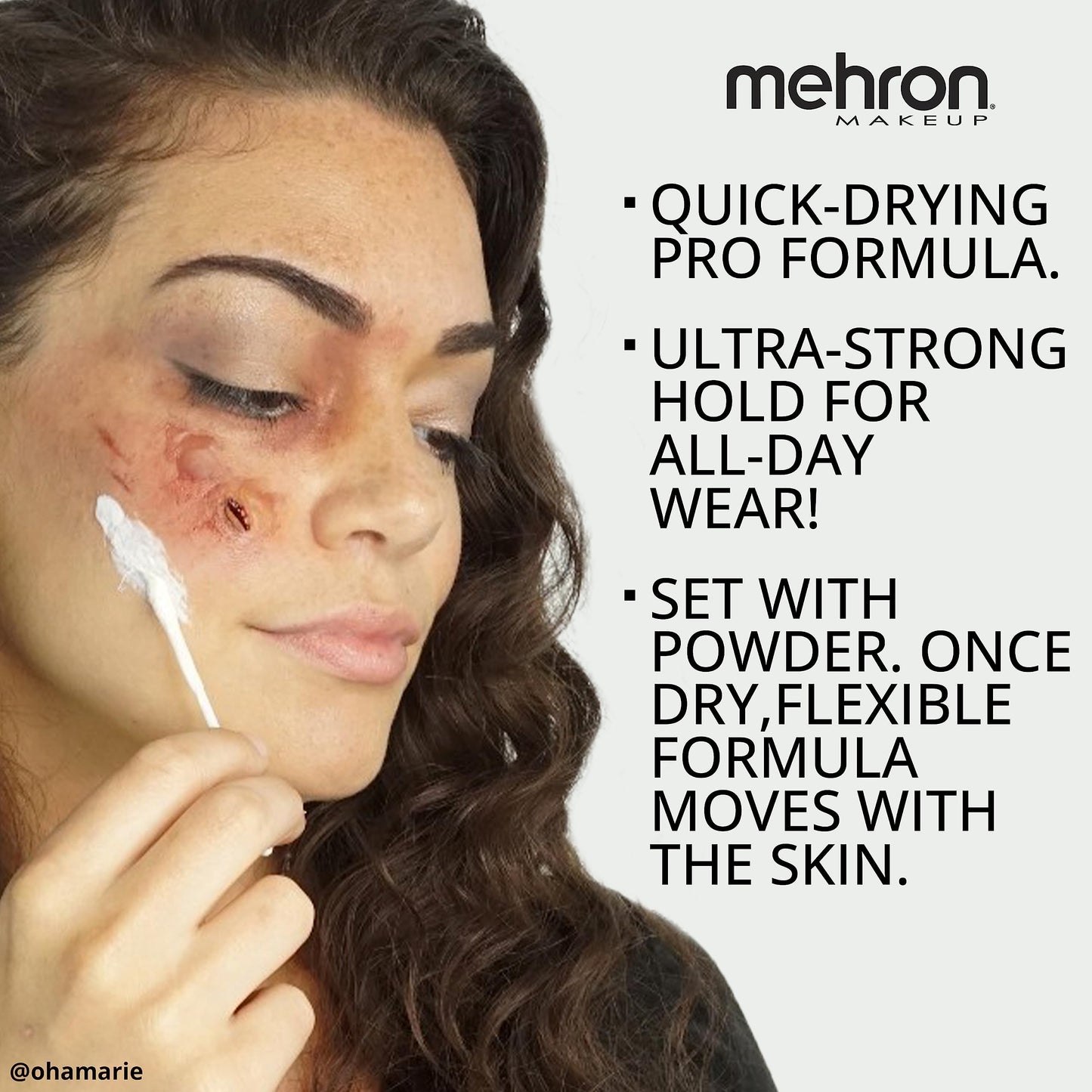 Mehron Makeup Liquid Latex | SFX Makeup | Halloween | Latex Glue for Skin | Prosthetic Glue 9 fl oz (266 ml) (Clear Flesh)
