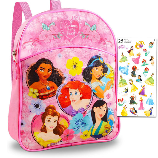 Disney Princess Mini Backpack Preschool Toddler Kindergarten ~ Deluxe 11" Princess School Bag with Stickers (Disney Princess School Supplies)