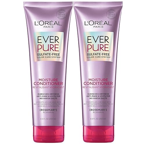 L'Oreal Paris EverPure Moisture Sulfate Free Conditioner for Color-Treated Hair, 8.5 Ounce (Set of 2)
