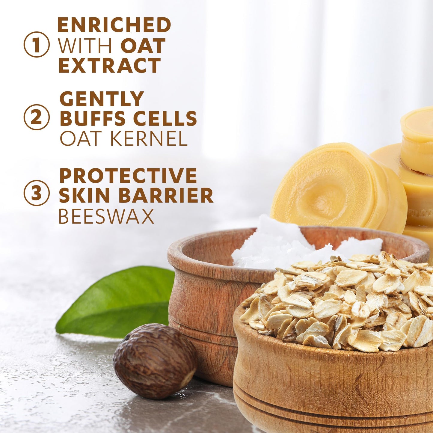 Grisi Oatmeal Bar Soap - Gentle Daily Body &Face Cleanser with Natural Oats - Hydrating, Soothing & Nourishing Soap for All Skin Types - Ideal for the