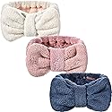 Hicarer 3 Pieces Towel Headbands for Women Makeup Spa Headband for Washing Face Shower