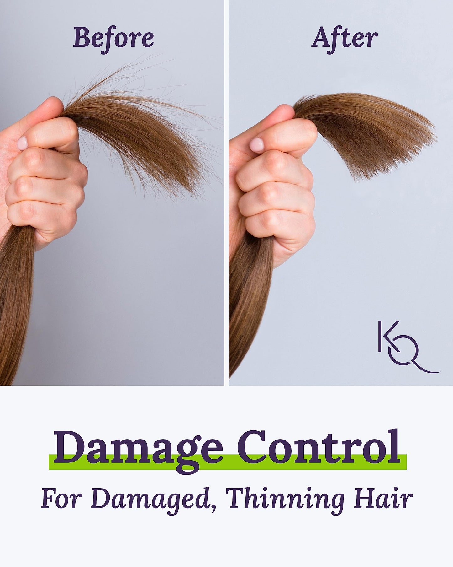Keranique Damage Control Anti-Breakage Shampoo & Conditioner for Damaged, Thinning Hair - Intense Repair, Strengthening with Keratin, Biotin