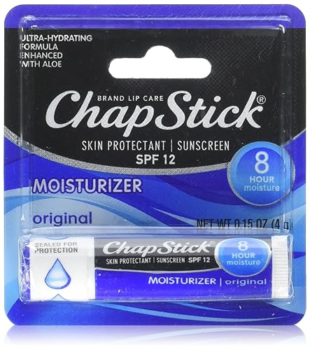 ChapStick Skin Protection Sunscreen Moisturizer, Original SPF 12 0.15 oz (Pack of 2)