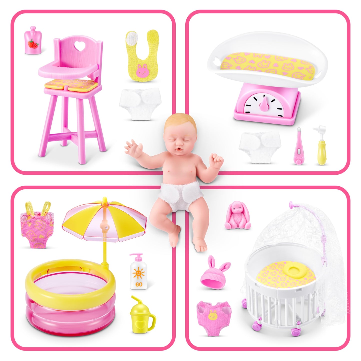 5 Surprise My Mini Baby Series 2 by ZURU, Collectible Mystery Capsule, Toy for Girls, Realistic Miniature Baby, Playset and Accessories (Single…