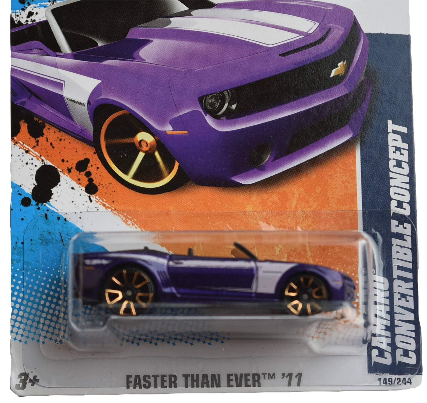 Hot Wheels 2011 Faster Than Ever 9/10 Camaro Convertible Concept 149/244, Purple